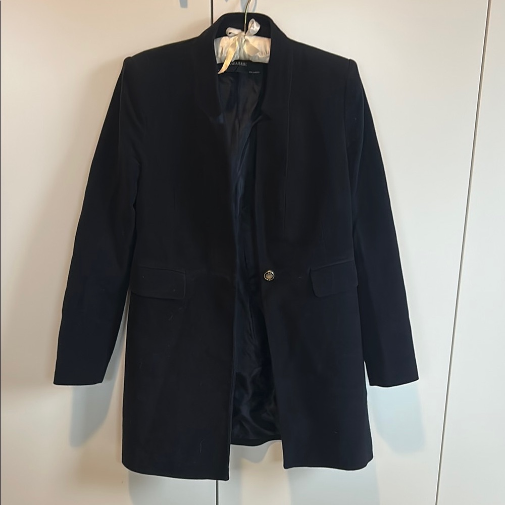 Velvet Navy Long Jacket